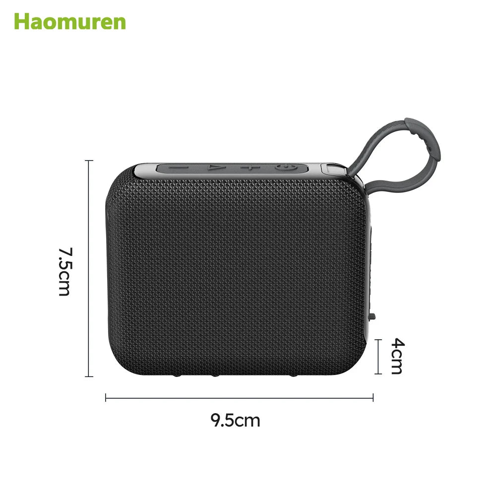 Haomuren Mini Waterproof Bluetooth Speaker Portable Outdoor Sports Subwoofer Speaker Supports USB, TF Card, TWS,Holiday Gifts