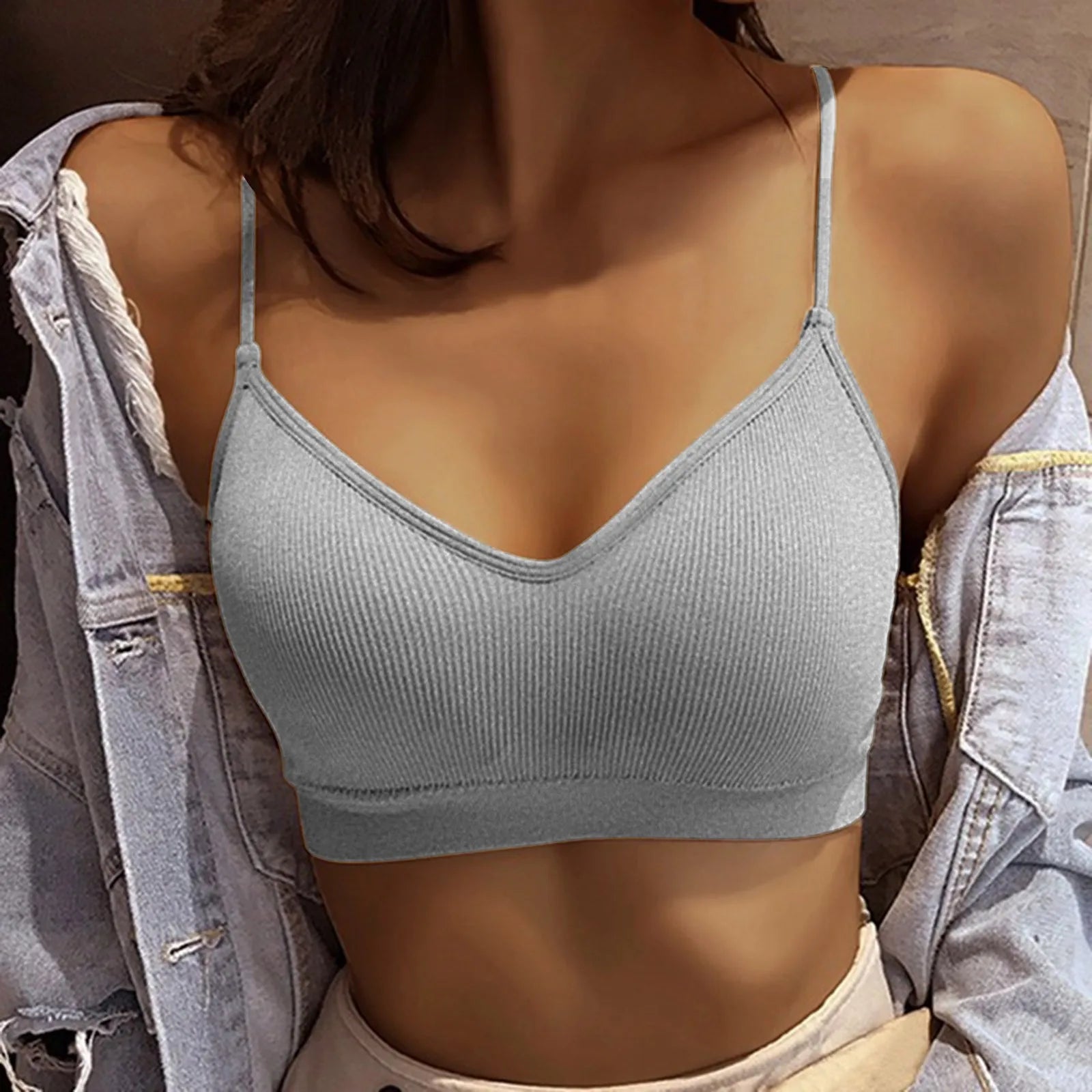 6 pack - V Neck Sports Bras