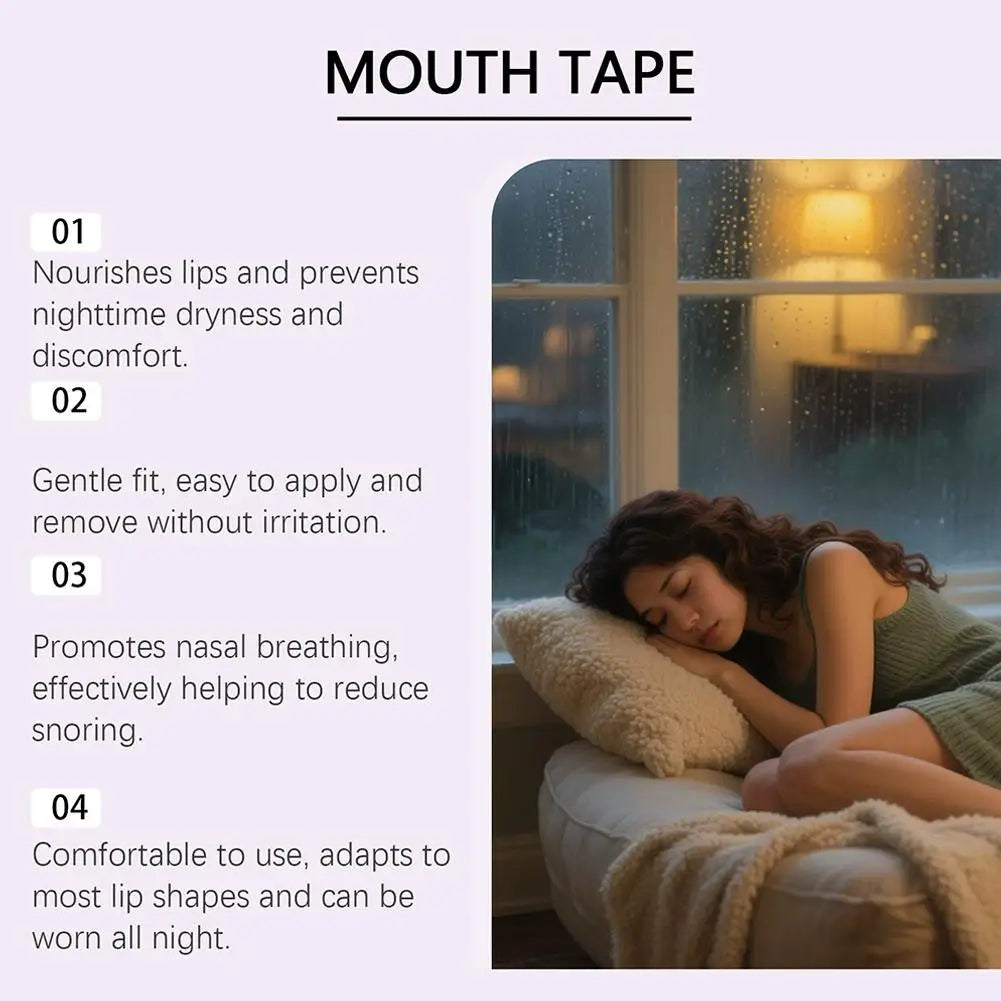 Mouth Tape Hydrating Moisturizing Correction Improve Sleeping Promote Breath Night Sleep Mouth Orthosis Tape Anti Snoring