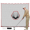 Golf Hitting Net 10x10ft Barrier Golf Net Heavy Duty Training Aid Practice Ball Barrier For Golfers Backyard Driving Chipping